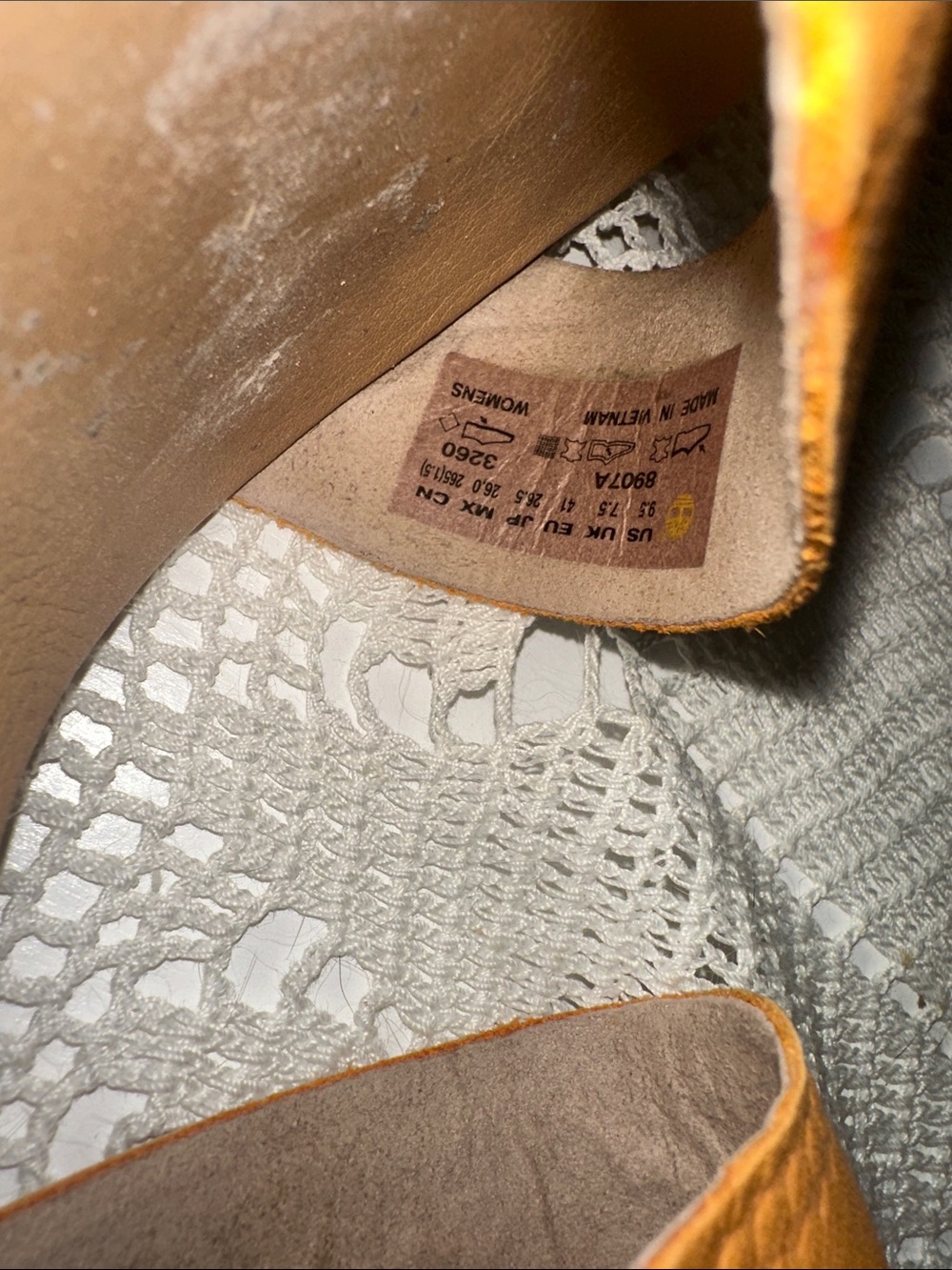 Timberland Orange Leather Slingback Wedge Sandals size 10 - Picture 6 of 10